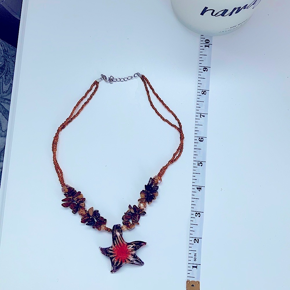 Starfish Shell Beaded Necklace - Picture 2 of 6